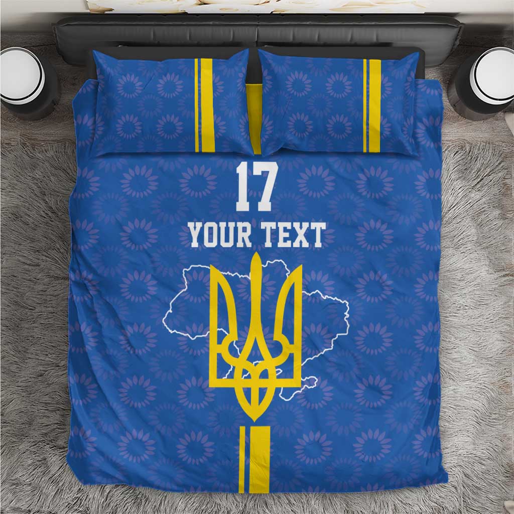 Custom Ukraine Football Bedding Set Blue Style