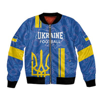 Custom Ukraine Football Bomber Jacket Blue Style
