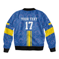 Custom Ukraine Football Bomber Jacket Blue Style