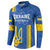 Custom Ukraine Football Button Sweatshirt Blue Style