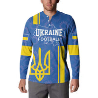 Custom Ukraine Football Button Sweatshirt Blue Style