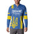 Custom Ukraine Football Button Sweatshirt Blue Style