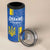 Custom Ukraine Football 4 in 1 Can Cooler Tumbler Blue Style