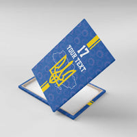 Custom Ukraine Football Canvas Wall Art Blue Style