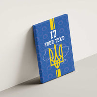 Custom Ukraine Football Canvas Wall Art Blue Style