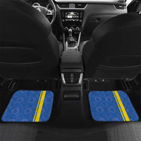 Custom Ukraine Football Car Mats Blue Style