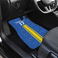 Custom Ukraine Football Car Mats Blue Style