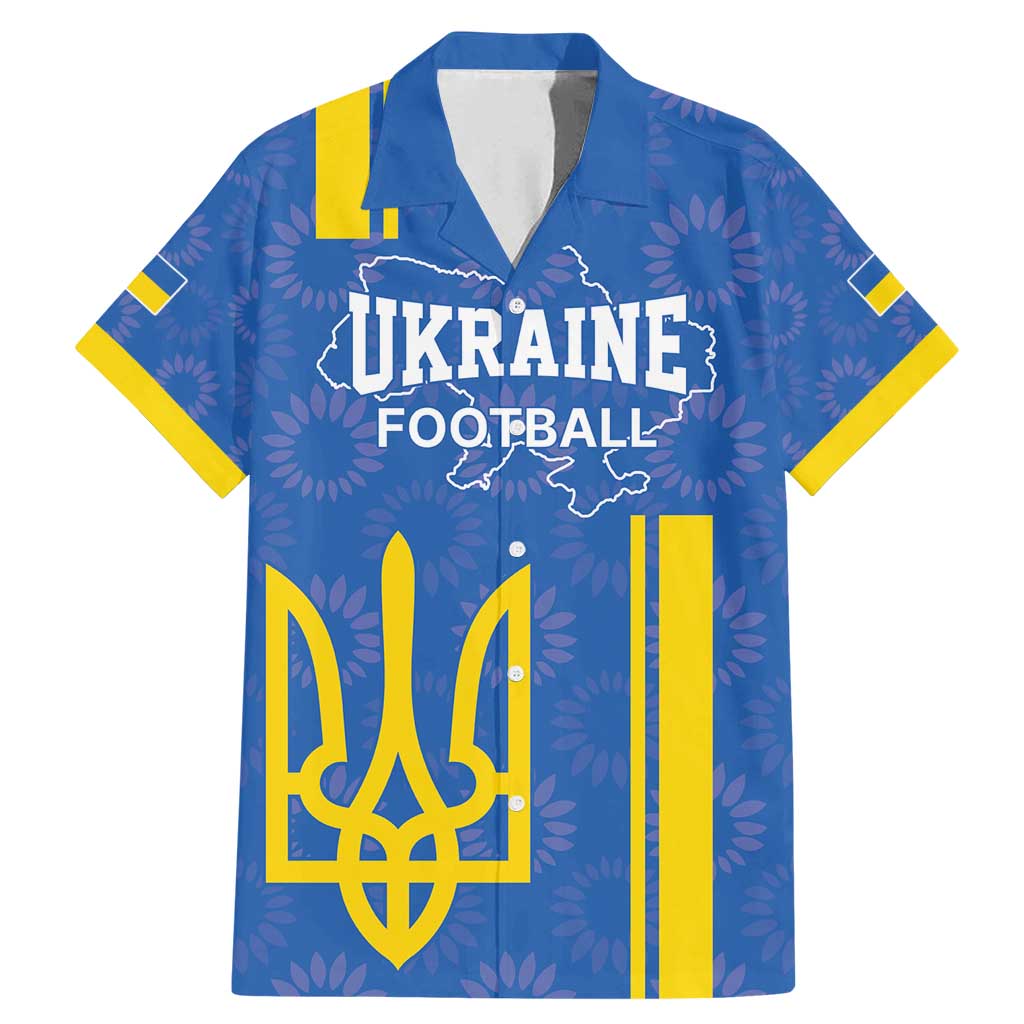 Custom Ukraine Football Family Matching Mermaid Dress and Hawaiian Shirt Blue Style