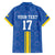 Custom Ukraine Football Family Matching Puletasi and Hawaiian Shirt Blue Style
