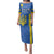 Custom Ukraine Football Family Matching Puletasi and Hawaiian Shirt Blue Style
