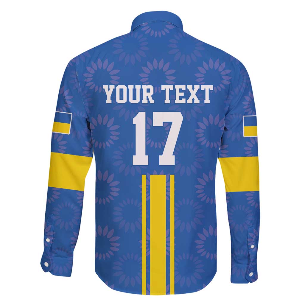 Custom Ukraine Football Family Matching Tank Maxi Dress and Hawaiian Shirt Blue Style