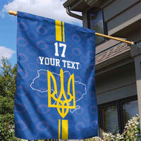 Custom Ukraine Football Garden Flag Blue Style