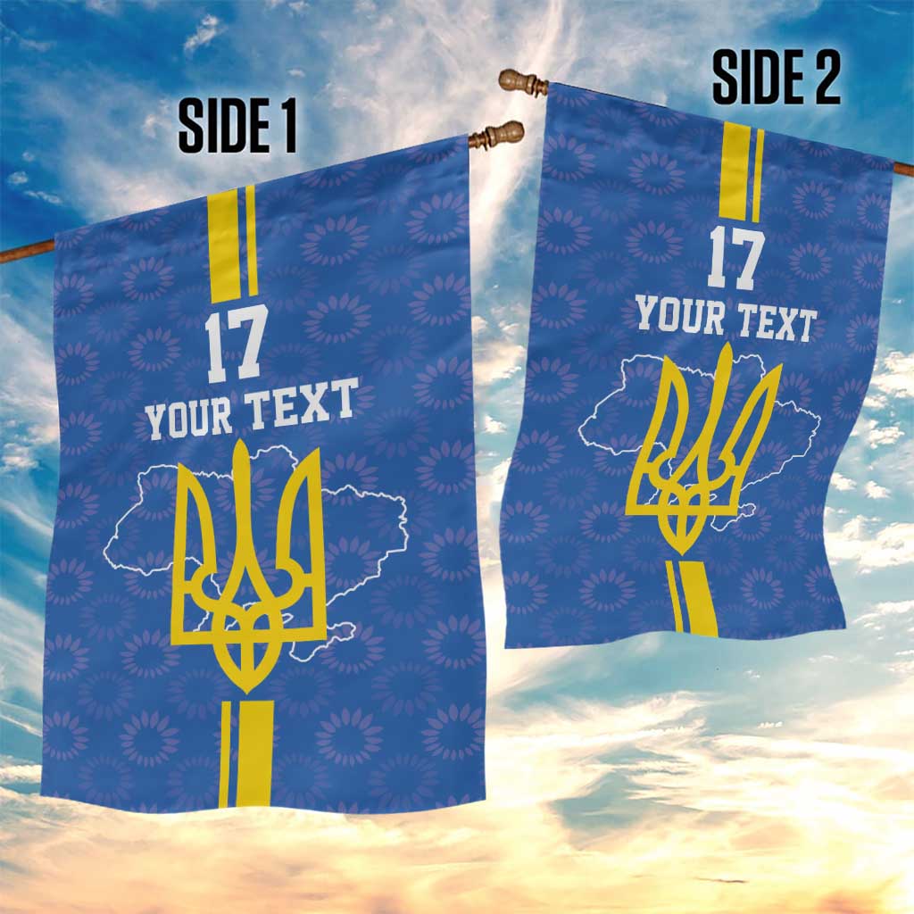 Custom Ukraine Football Garden Flag Blue Style
