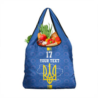 Custom Ukraine Football Grocery Bag Blue Style