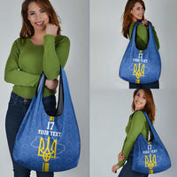 Custom Ukraine Football Grocery Bag Blue Style