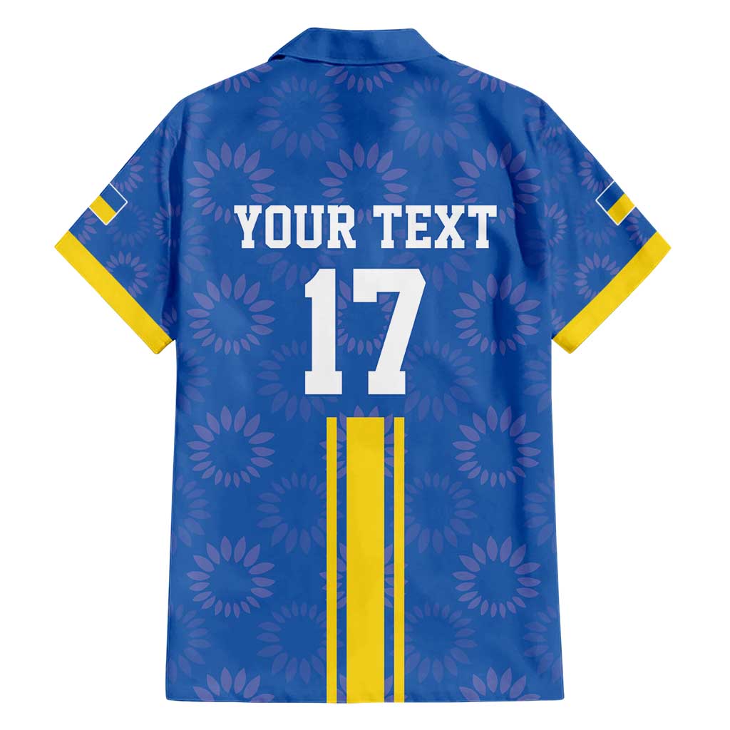 Custom Ukraine Football Hawaiian Shirt Blue Style