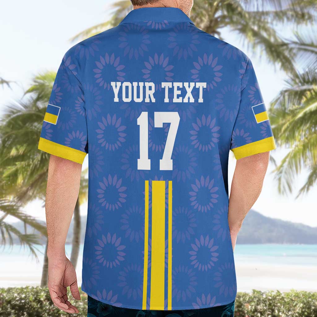 Custom Ukraine Football Hawaiian Shirt Blue Style