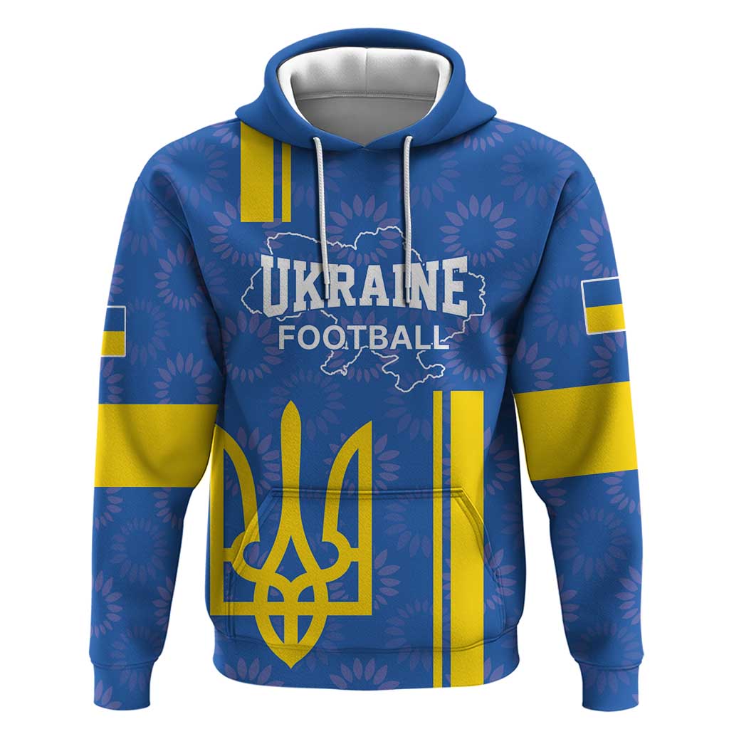 Custom Ukraine Football Hoodie Blue Style