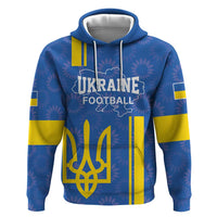 Custom Ukraine Football Hoodie Blue Style