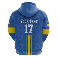 Custom Ukraine Football Hoodie Blue Style
