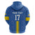 Custom Ukraine Football Hoodie Blue Style