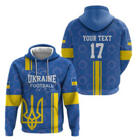 Custom Ukraine Football Hoodie Blue Style