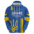 Custom Ukraine Football Hoodie Blue Style