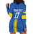 Custom Ukraine Football Hoodie Dress Blue Style