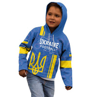 Custom Ukraine Football Kid Hoodie Blue Style
