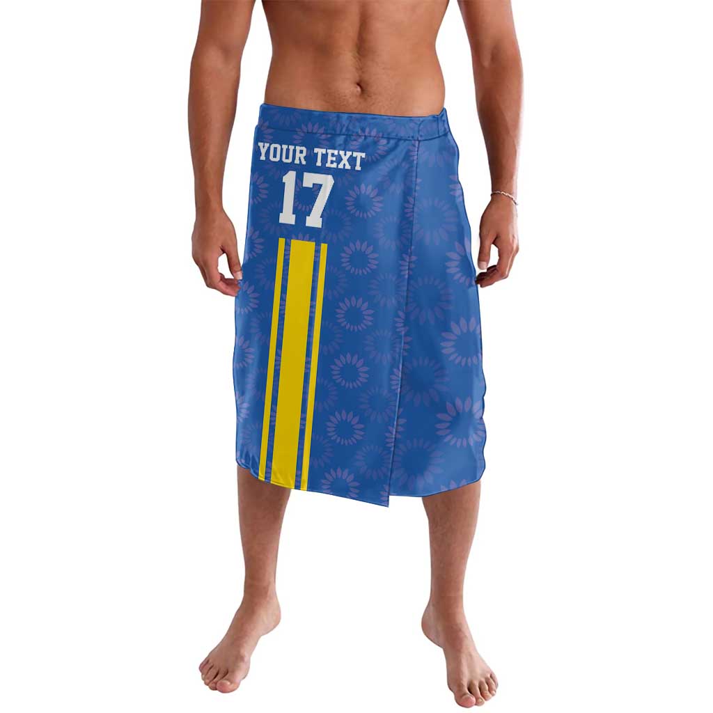 Custom Ukraine Football Lavalava Blue Style