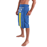 Custom Ukraine Football Lavalava Blue Style
