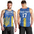 Custom Ukraine Football Men Tank Top Blue Style