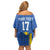 Custom Ukraine Football Off Shoulder Short Dress Blue Style