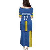 Custom Ukraine Football Puletasi Blue Style