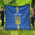 Custom Ukraine Football Quilt Blue Style