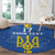 Custom Ukraine Football Round Carpet Blue Style