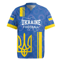 Custom Ukraine Football Rugby Jersey Blue Style