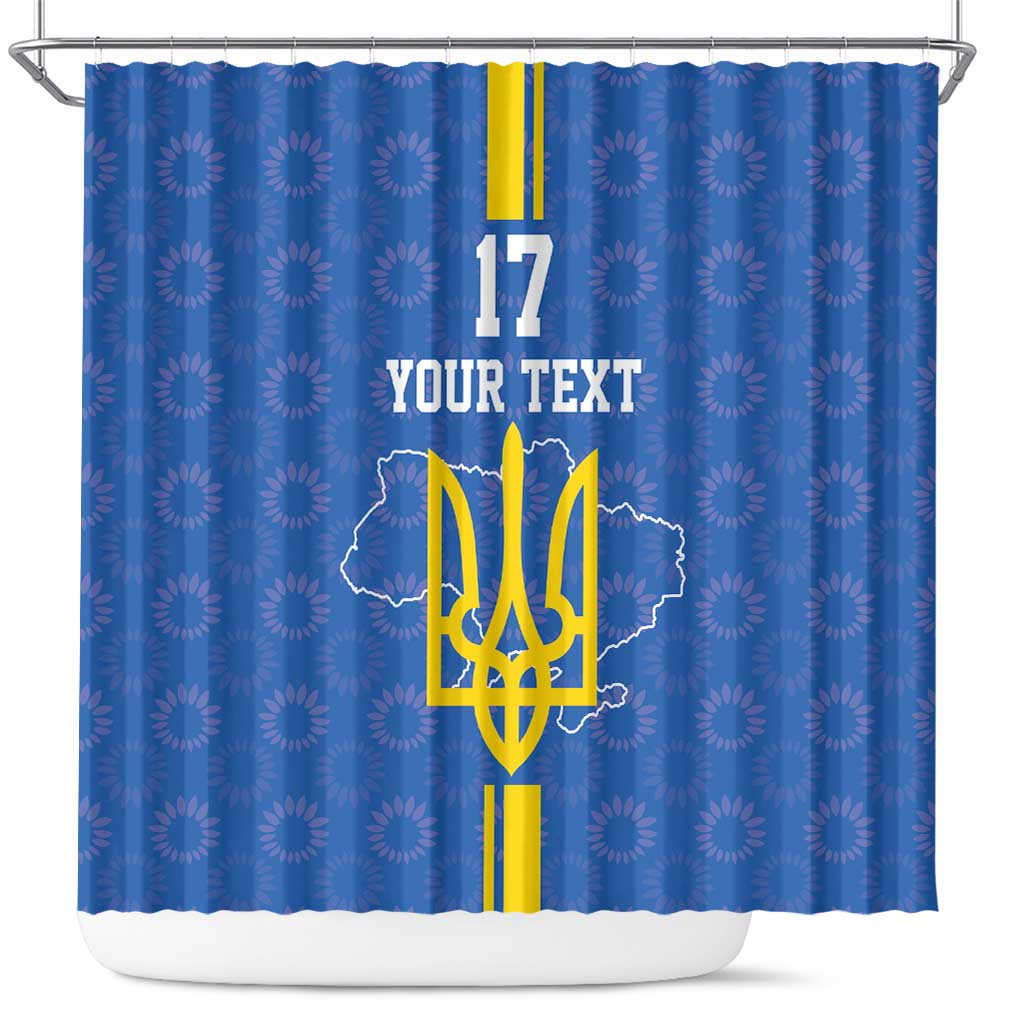 Custom Ukraine Football Shower Curtain Blue Style