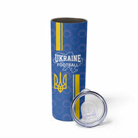 Custom Ukraine Football Skinny Tumbler Blue Style
