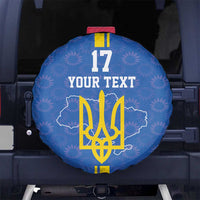 Custom Ukraine Football Spare Tire Cover Blue Style