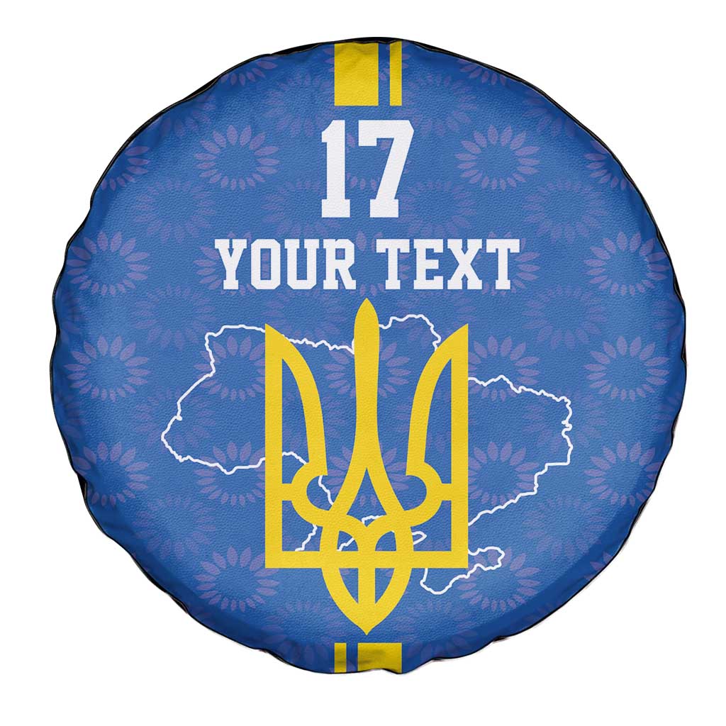 Custom Ukraine Football Spare Tire Cover Blue Style