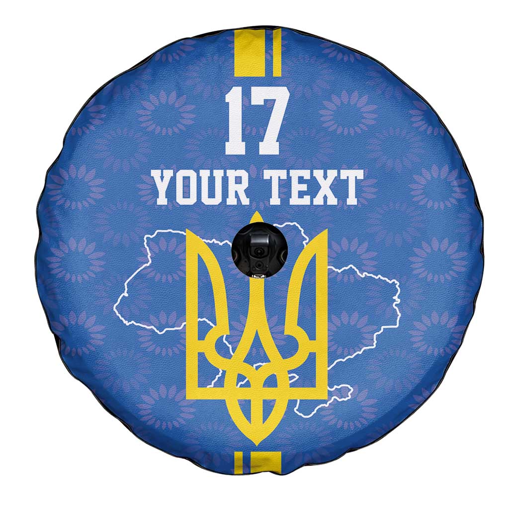 Custom Ukraine Football Spare Tire Cover Blue Style