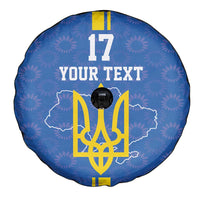 Custom Ukraine Football Spare Tire Cover Blue Style