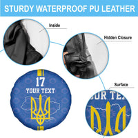 Custom Ukraine Football Spare Tire Cover Blue Style