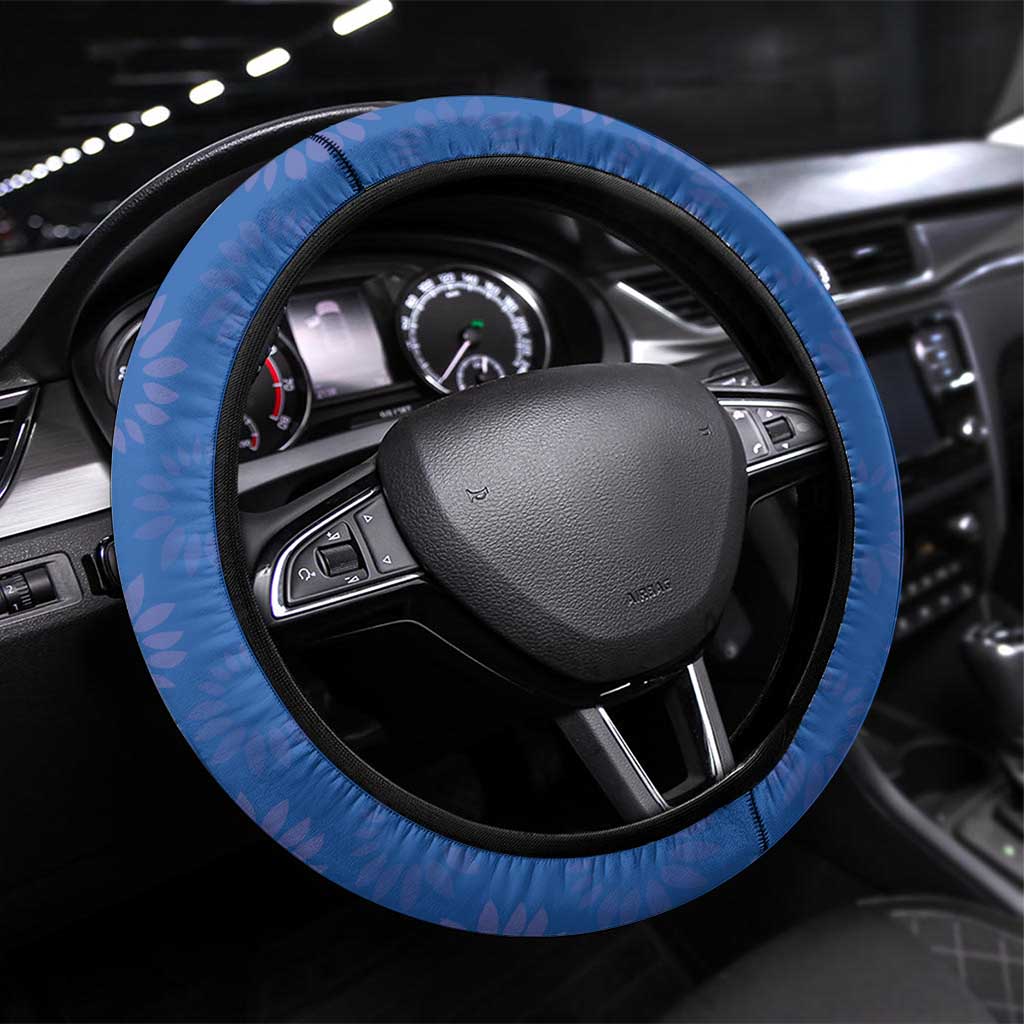 Ukraine Football Steering Wheel Cover Blue Style
