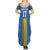 Custom Ukraine Football Summer Maxi Dress Blue Style