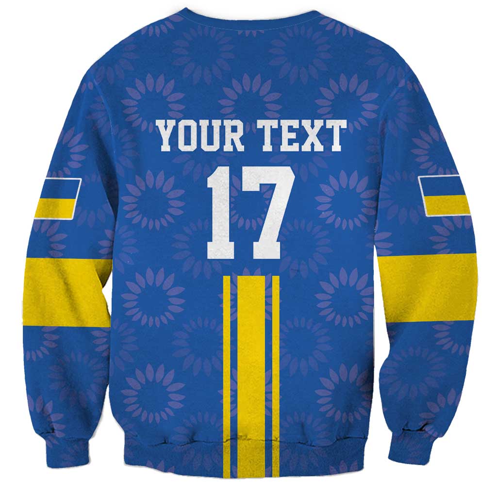 Custom Ukraine Football Sweatshirt Blue Style