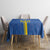 Custom Ukraine Football Tablecloth Blue Style
