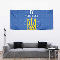 Custom Ukraine Football Tapestry Blue Style