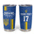 Custom Ukraine Football Tumbler Cup Blue Style